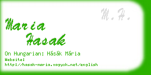 maria hasak business card